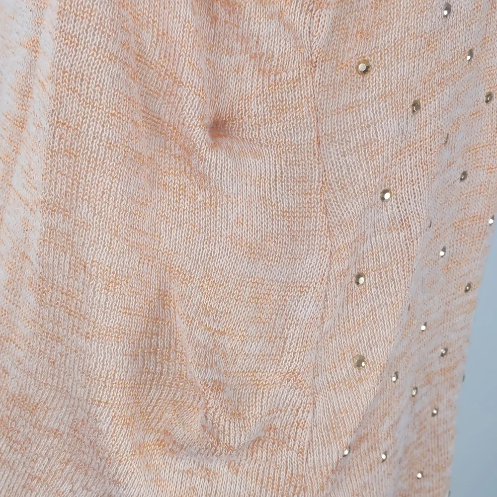 Crossroads Women's Top Size Large Orange Sleeveless Knit Round Hem Diamantes - Picture 10 of 14